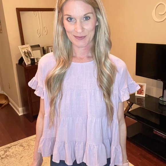 Lavender Ruffle Top - Picture 2 of 2